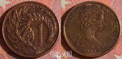 Новая Зеландия 1 цент 1984 года, KM# 31, 352-110