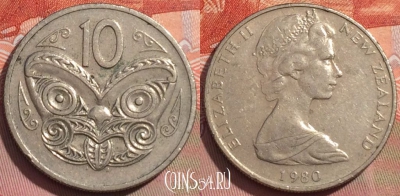 Новая Зеландия 10 центов 1980 года, KM# 41, 237a-113