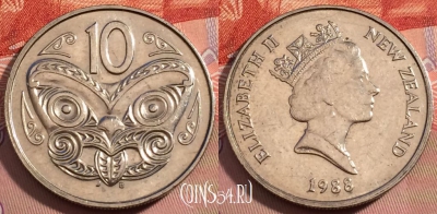 Новая Зеландия 10 центов 1988 года, KM# 61, 248-103