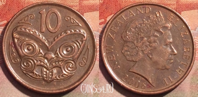 Новая Зеландия 10 центов 2006 года, KM# 117a, 278a-006