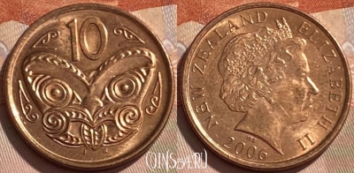 Новая Зеландия 10 центов 2006 года, KM# 117a, 496р-052