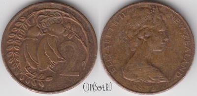 Новая Зеландия 2 цента 1982 года, KM 32, 122-076