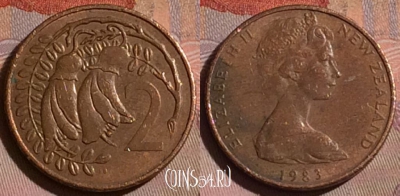 Новая Зеландия 2 цента 1983 года, KM# 32, 234b-009