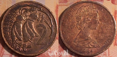 Новая Зеландия 2 цента 1984 года, KM# 32, 155a-072