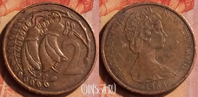 Новая Зеландия 2 цента 1984 года, KM# 32, 420-072