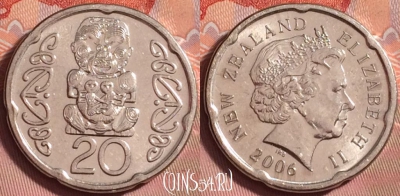 Новая Зеландия 20 центов 2006 года, KM# 118a, 209k-015