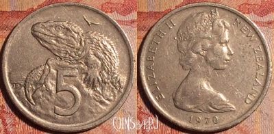 Новая Зеландия 5 центов 1970 года, KM# 34, 163a-073