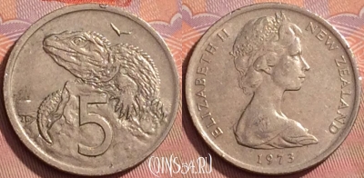 Новая Зеландия 5 центов 1974 года, KM# 34, 208l-123