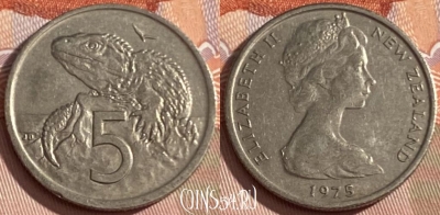 Новая Зеландия 5 центов 1975 года, KM# 34, 471r-058