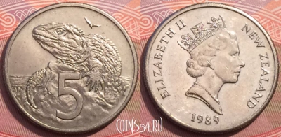 Новая Зеландия 5 центов 1989 года, KM# 60, 249-020