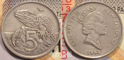 Новая Зеландия 5 центов 1994 года, KM 60, 114-050