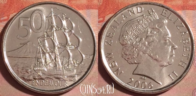 Новая Зеландия 50 центов 2006 года, KM# 119a, 051i-086