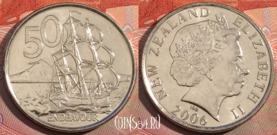 Новая Зеландия 50 центов 2006 года, KM# 119a, 269a-081