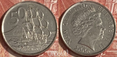 Новая Зеландия 50 центов 2006 г., KM# 119a, 473r-077 ♛