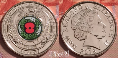 Новая Зеландия 50 центов 2018 года, UNC, 133j-063