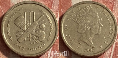 Остров Мэн 1 фунт 1997 года, KM# 594, 484р-021 ♛