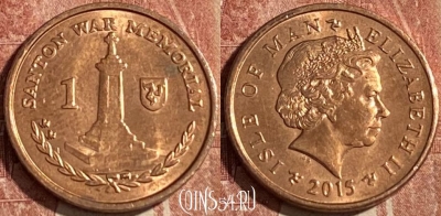 Остров Мэн 1 пенни 2015 года, KM# 1253, 136r-111