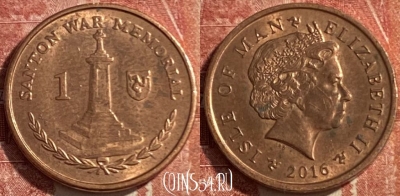 Остров Мэн 1 пенни 2016 года, KM# 1253, 476р-017 ♛