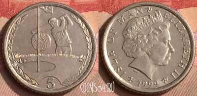 Остров Мэн 5 пенсов 1999 года, KM# 902, 449-072