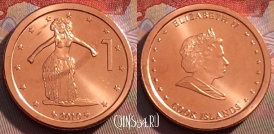 Острова Кука 1 цент 2010 года, KM# 756, UNC, 257b-057