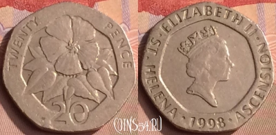 Ост. Святой Елены и Вознесения 20 пенсов 1998 г., 449-038