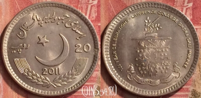 Пакистан 20 рупий 2011 года, KM# 72, UNC, 217m-139