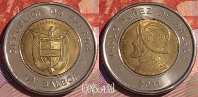 Панама 1 бальбоа 2011 года, KM# 141, 177c-043