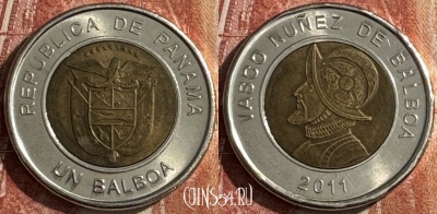 Панама 1 бальбоа 2011 года, KM# 141, s443s-076