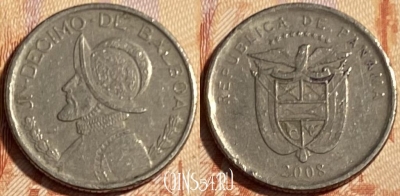 Панама 1/10 бальбоа 2008 года, 499р-117