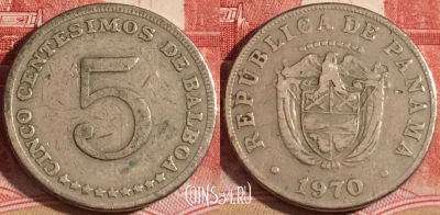 Панама 5 сентесимо 1970 года, KM# 23.2, 220-030