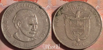 Панама 5 сентесимо 2001 года, KM# 133, 121b-059
