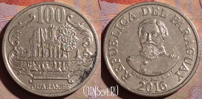 Парагвай 100 гуарани 2016 года, KM# 177b, 329g-132