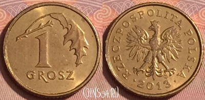 Польша 1 грош 2013 года, Y# 276, 362k-026