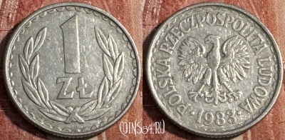 Польша 1 злотый 1983 года, Y# 49.1, 101s-086