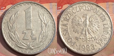 Польша 1 злотый 1983 года, Y# 49.1, 153a-066