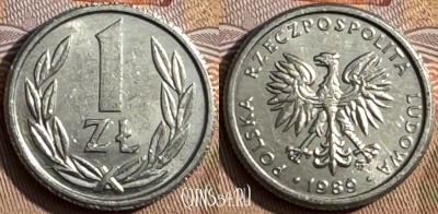 Польша 1 злотый 1989 года, Y# 49.3, 429s-087