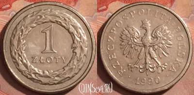 Польша 1 злотый 1990 года, Y# 282, 374k-096