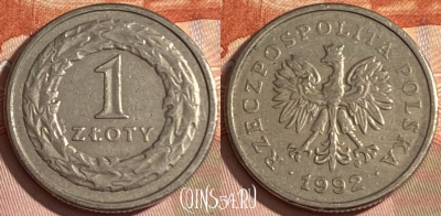 Польша 1 злотый 1992 года, Y# 282, 174r-013