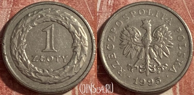 Польша 1 злотый 1995 года, Y# 282, 484р-122