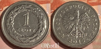 Польша 1 злотый 2015 года, Y# 282, 312r-075