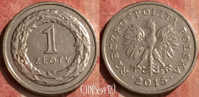 Польша 1 злотый 2015 года, Y# 282, 410-063