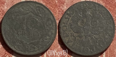 Польша 10 грошей 1923 года, цинк, Y# 36, 463r-279