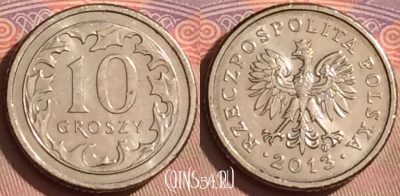 Польша 10 грошей 2013 года, Y# 279, 103l-101