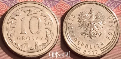 Польша 10 грошей 2017 года, Y# 971, 089l-012