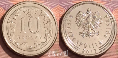 Польша 10 грошей 2017 года, Y# 971, 199l-108