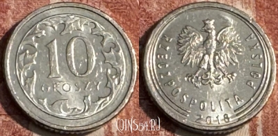 Польша 10 грошей 2018 года, Y# 971, 105s-137