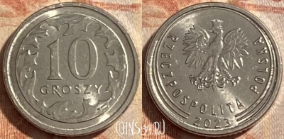 Польша 10 грошей 2023 года, 489р-031