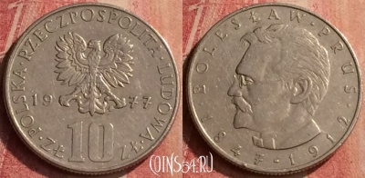 Польша 10 злотых 1977 года, Y# 73, 426-020