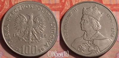 Польша 100 злотых 1985 года, Y# 155, UNC, 067k-108