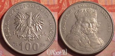 Польша 100 злотых 1986 года, Y# 160, UNC, 068k-038